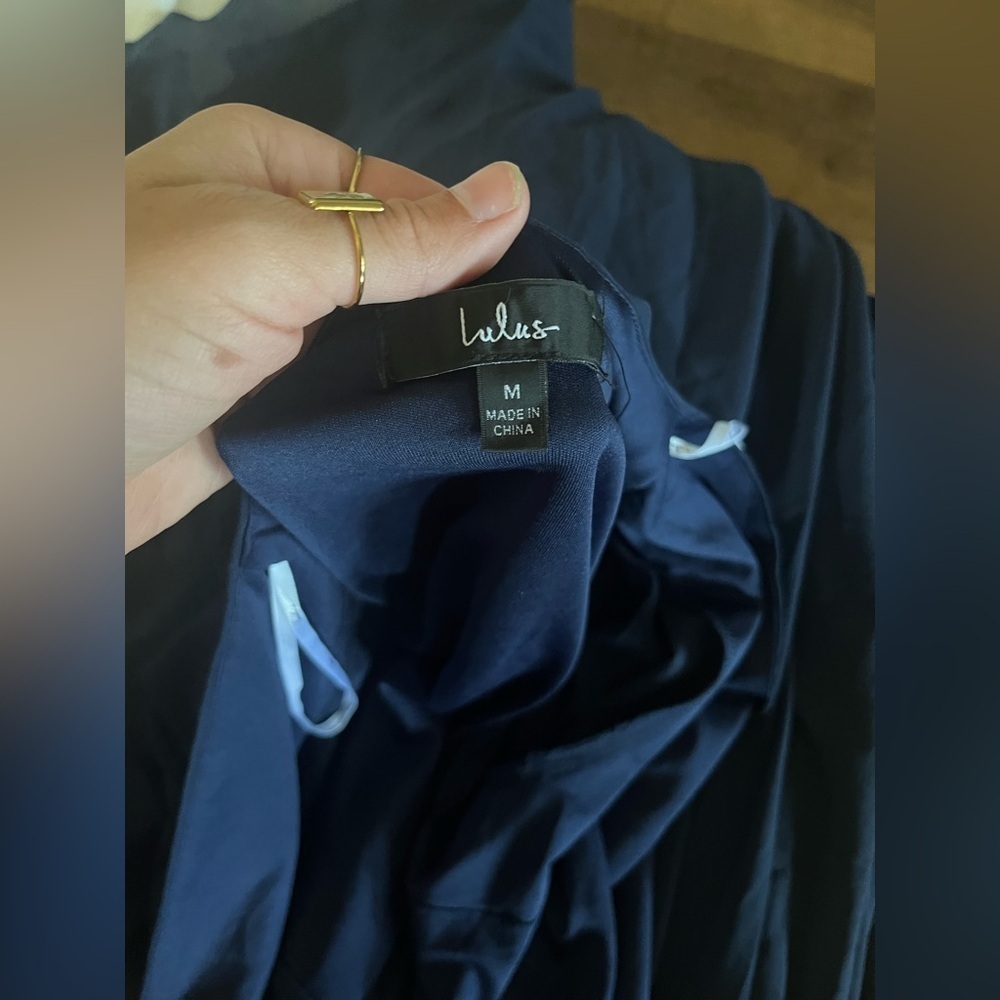 Lulus My Whole Heart Dark Navy Blue Long Sleeve
Wrap Dress - Picture 5 of 6